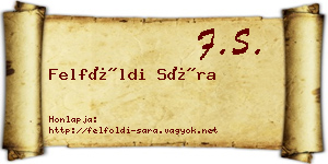 Felföldi Sára névjegykártya